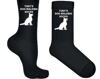Personalised Dog Walking Socks - Perfect For Dog Lovers & Walkers Alike. Birthday, Christmas.