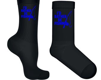 ID Rather Be Fishing Socks – Cozy Novelty Fisherman Gift for Outdoor Lovers