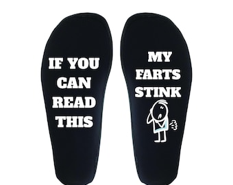 If You Can Read This My Farts Stink Socks – Funny Novelty Crew Socks
