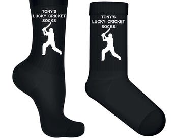Personalized Cricket Socks: Custom Name Lucky Sports Athletic Wear