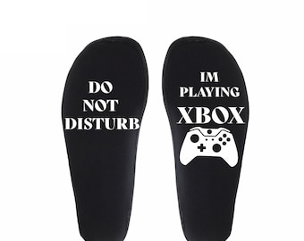 Ich bin damit beschäftigt, Gaming Socken, Lustige Gamer Socken, Gemütliche Videospiel Socken, Gamer Geschenk für Jugendliche und Erwachsene, Niedliche Gaming Crew Socken, Weihnachtsgeschenk