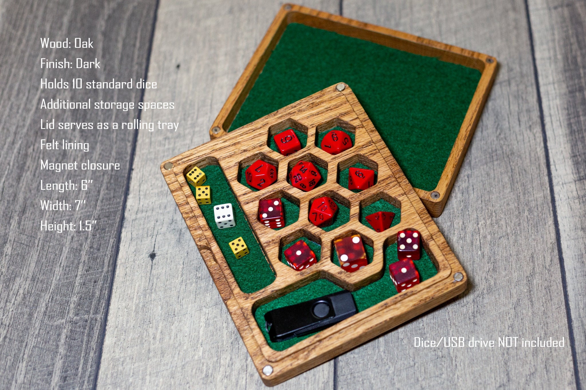 Large Wood dice holder Dice storage Dice vault Dice case Etsy