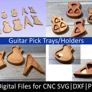 Guitar Shape Pick Holder/Tray | CNC Digital File | SVG  DXF