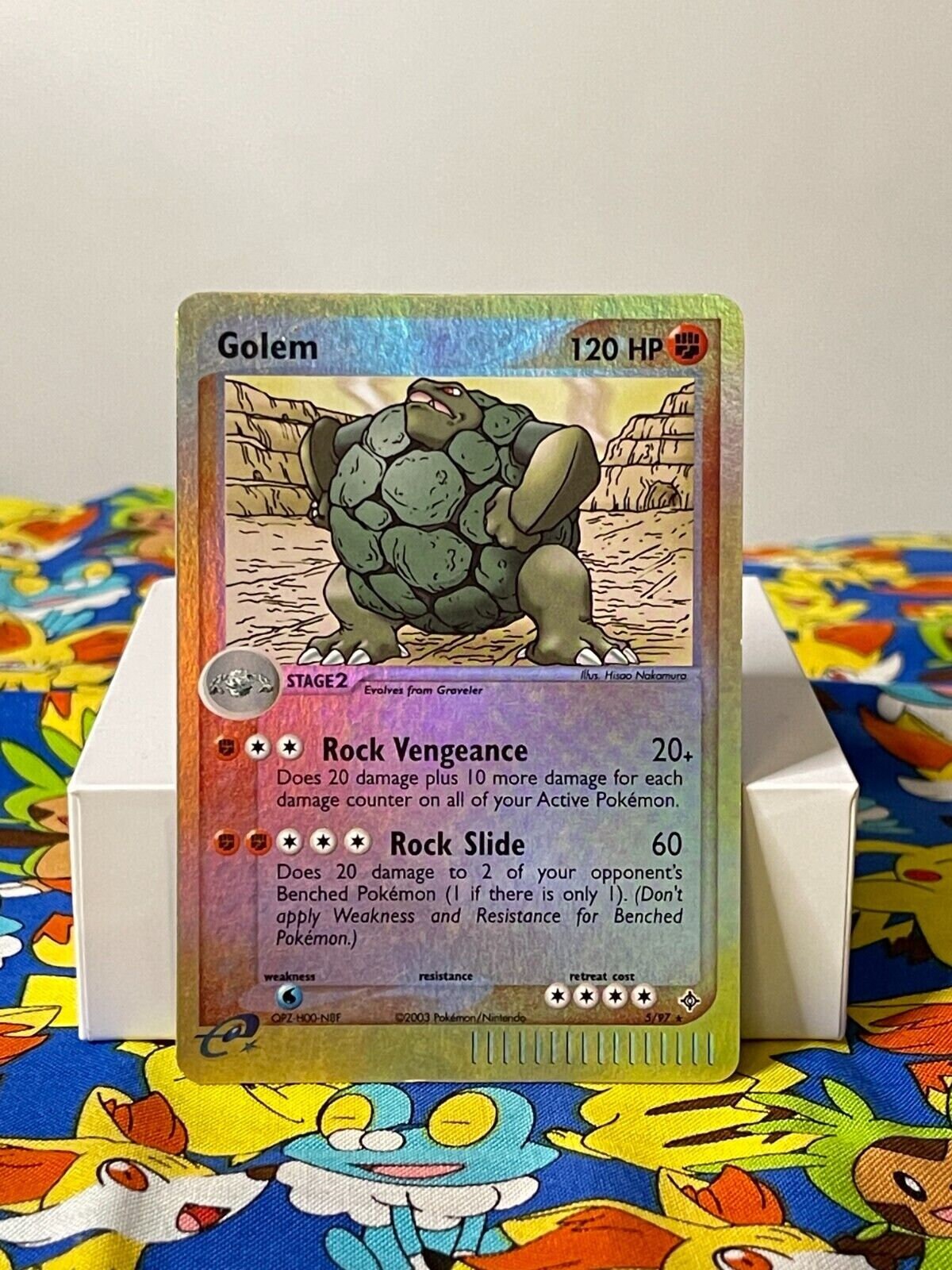 Golem reverse Holo 5 Pokemon Dragon 2003 Etsy