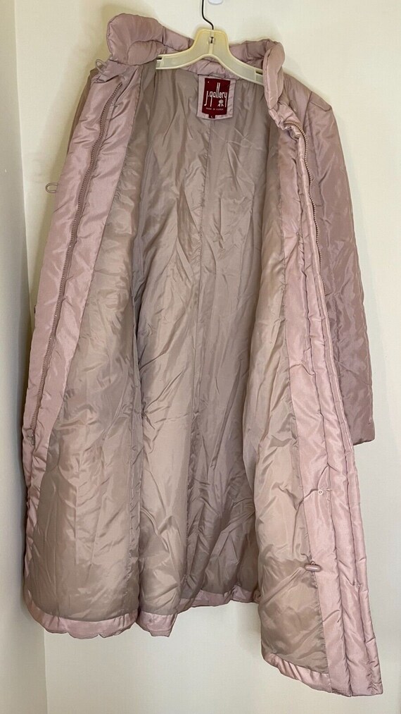 J Gallery Size Large 1980s Long Polyester Mauve C… - image 5