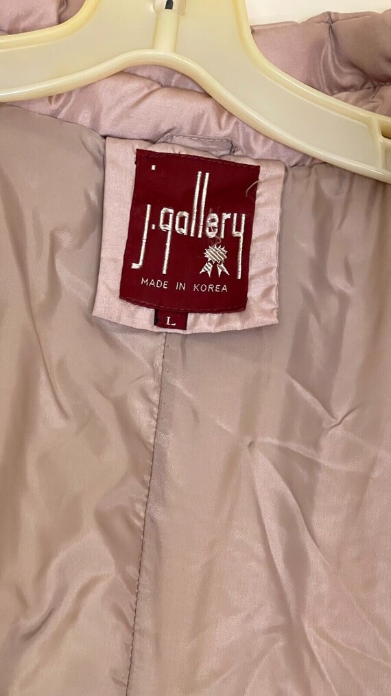 J Gallery Size Large 1980s Long Polyester Mauve C… - image 2