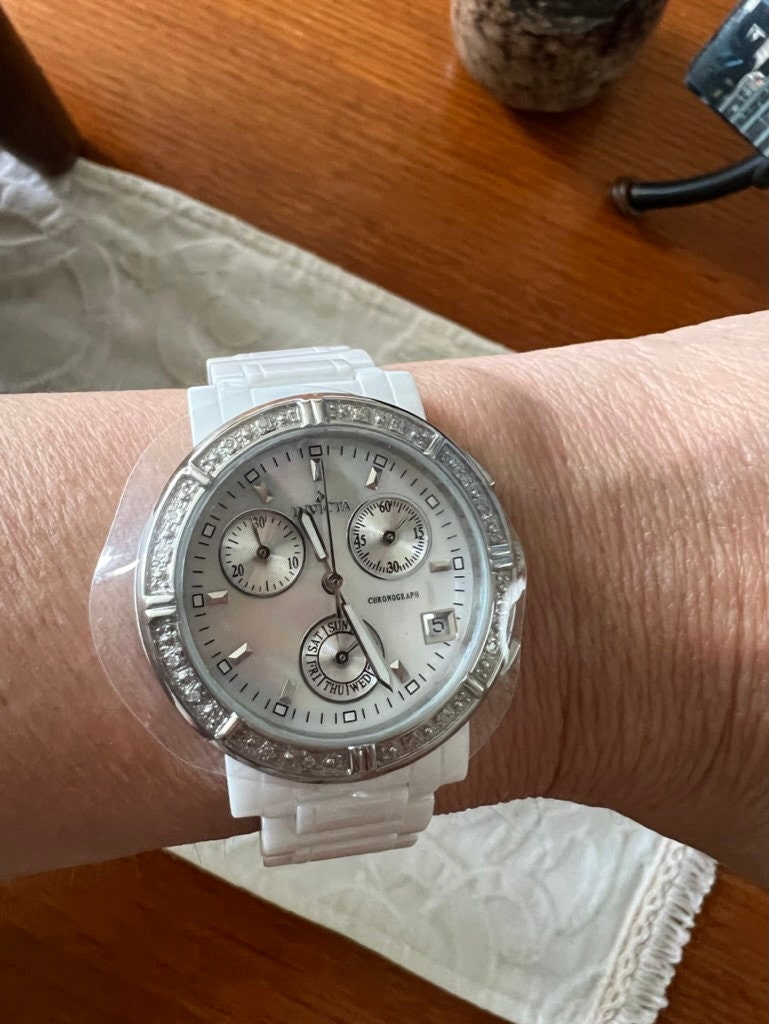 INVICTA Women's Watch Ceramic Band, White. Vintage, New in Box Etsy
