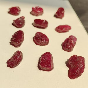 Raw Ruby --Precious Ruby Rough----16x25 MM----246 Carat --- 12 Pics ---AAA Quality---Jewelry Marking...