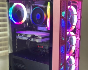 DIY Pink Gaming PC || Wi-Fi || Bluetooth || SSD - Pink Gaming Computer (Choose your Case and Storage)