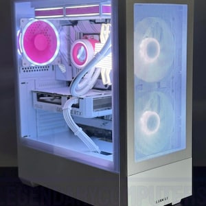 Gaming PC - Venus || Wi-Fi || SSD || Streaming PC || Liquid Cooling || Bluetooth - Pink & White Prebuilt Gaming Computer