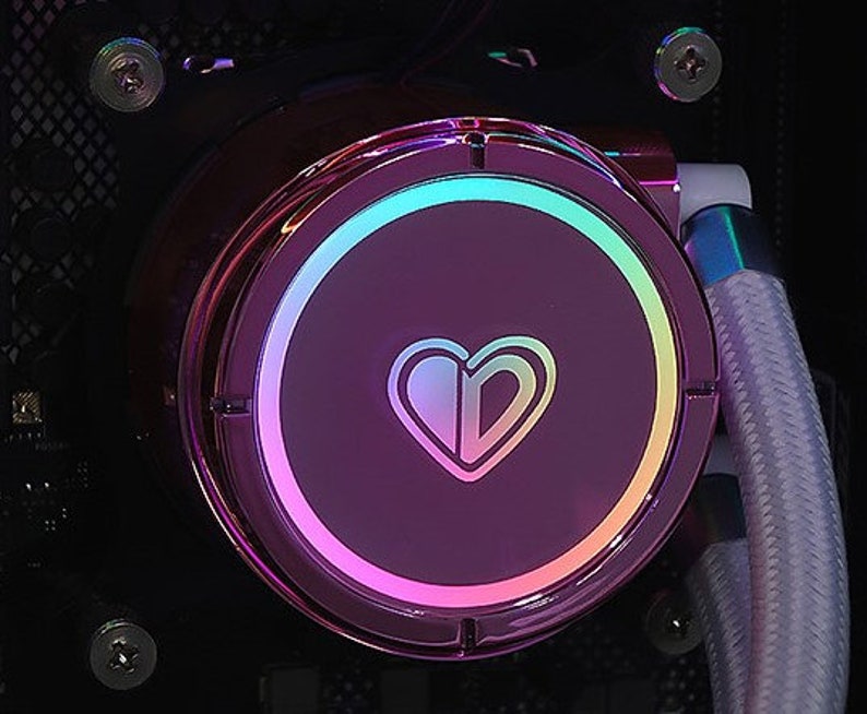 Gaming PC Caelus Wi-Fi SSD Liquid Cooling Bluetooth Pink & White Gaming Computer Heart