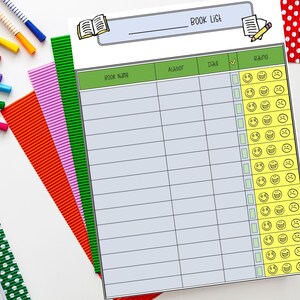 Printable Book Log, Track my Reading, Book List and Review, Love to Read, Reading List, Reading Tracker, Summer Reading for Kids,