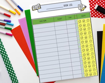 Printable Book Log, Track my Reading, Book List and Review, Love to Read, Reading List, Reading Tracker, Summer Reading for Kids,