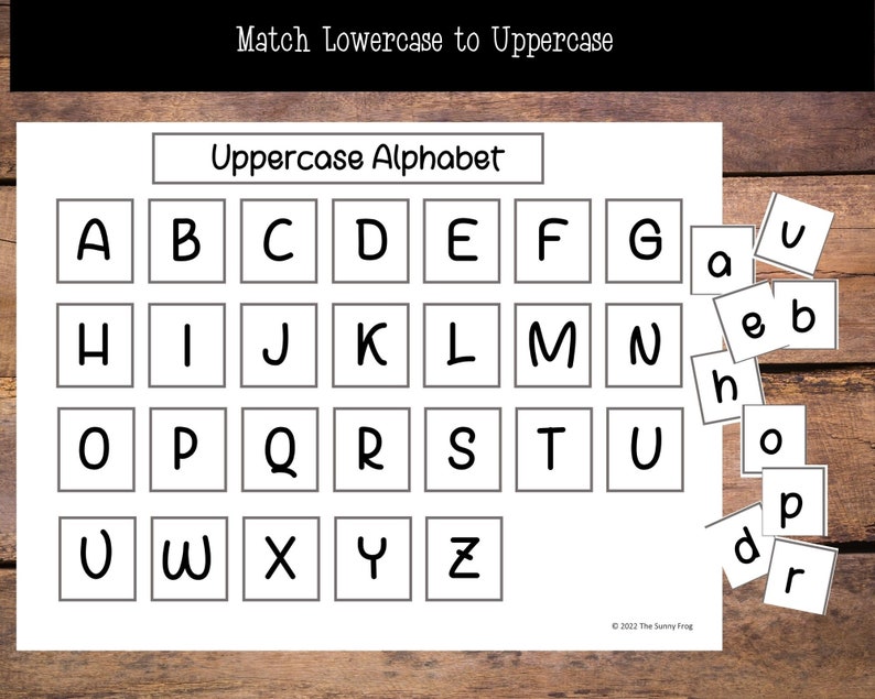 Printable Alphabet Velcro Activity Matching Letters and - Etsy