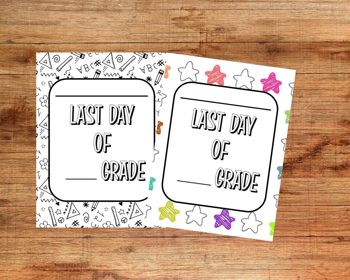 Printable Last Day of School Activities and Last Day Signs - Etsy Canada