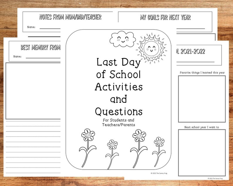 Printable Last Day of School Activities and Last Day Signs, Homeschool ...