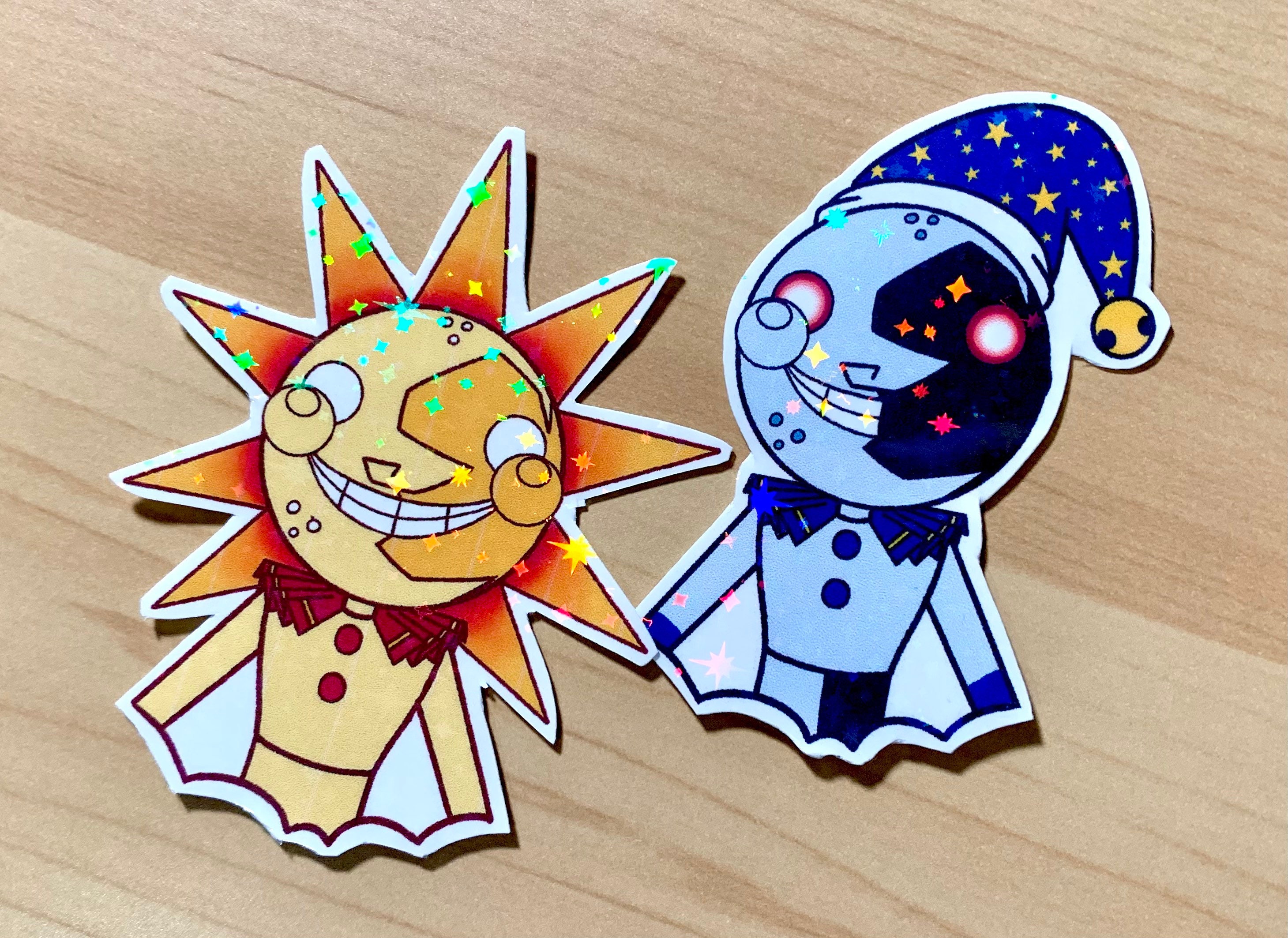 FNAF:SB Sun and Moon Animatronic Stickers -  Sweden