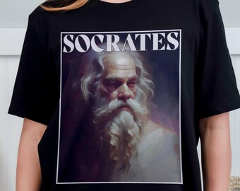 Camiseta de pintura al óleo de Sócrates 2 / Historia de la filosofía Camiseta de regalo unisex / Retiro de Mindspring
