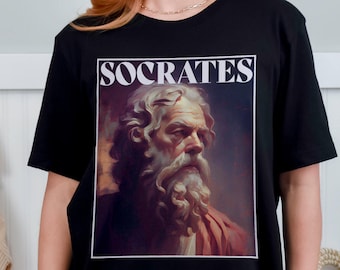 Camiseta de pintura al óleo de Sócrates 1 / Historia de la filosofía Camiseta de regalo unisex / Retiro de Mindspring