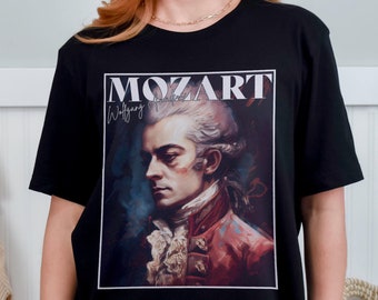 Wolfgang Amadeus Mozart Oil Painting T-Shirt 1 | Classical Music Unisex Gift TShirt Shirt | Mindspring Retreat