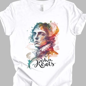 John Keats Watercolor T-Shirt | Classic Literature Poetry Unisex Gift TShirt Shirt | Mindspring Retreat