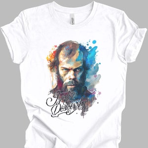 Fyodor Dostoevsky Watercolor T-Shirt 2 | Literature Gift Unisex Tshirt Shirt | Mindspring Retreat