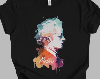 Wolfgang Amadeus Mozart Watercolor T-Shirt | Classical Music Gift Unisex Tshirt Shirt | Mindspring Retreat