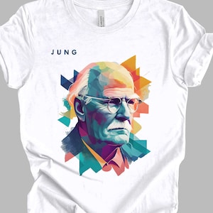 Carl Jung Watercolor Minimalist T-Shirt 1 | Psychology Gift Unisex Tshirt Shirt | Mindspring Retreat
