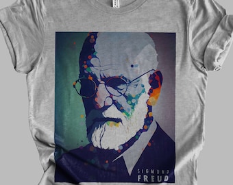 Koszulka Sigmund Freud Retro Minimalist | Koszulka z nadrukiem Psychology Gift Unisex | Mindspring Retreat