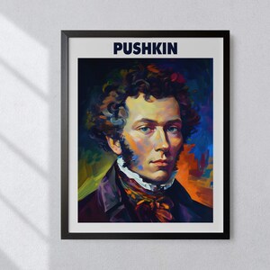 Alexander Pushkin Oil Painting Art Print Portrait POSTER 1 | Classic Russian Literature Physical Wall Art | Mindspring Retreat