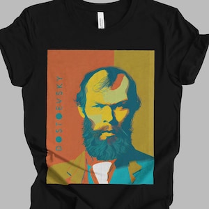 Fyodor Dostoevsky Retro Minimalist T-Shirt | Literature Gift Unisex Tshirt Shirt | Mindspring Retreat