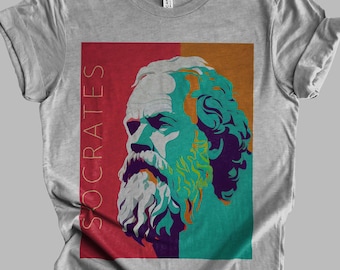 Socrates Minimalist Painting T-Shirt 1 | Philosophy History Gift Unisex Tshirt Shirt | Mindspring Retreat