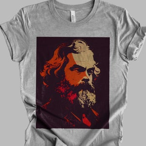 Karl Marx Minimalist Painting T-Shirt | Philosophy Gift Unisex Tshirt Shirt | Mindspring Retreat