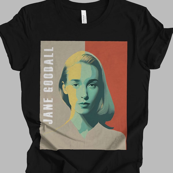 Jane Goodall Retro Minimalist T-Shirt | Biology Primatology Gift Unisex Tshirt Shirt | Mindspring Retreat