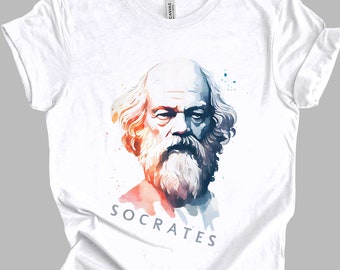 Socrates Watercolor T-Shirt 2 | Philosophy History Gift Unisex Tshirt Shirt | Mindspring Retreat