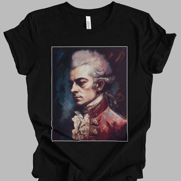 New T-Shirt Fiammata Uomo Ho Un Piano Mozart Idea Regalo