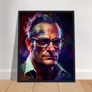 Arthur Miller Oil Painting Art Print Portrait POSTER 4 | Classic American Literature Theatre Playwright Wall Art | Mindspring Retreat