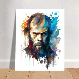 Fyodor Dostoevsky Watercolor Art Print Portrait POSTER 4 | Classic Literature Physical Wall Art | Mindspring Retreat