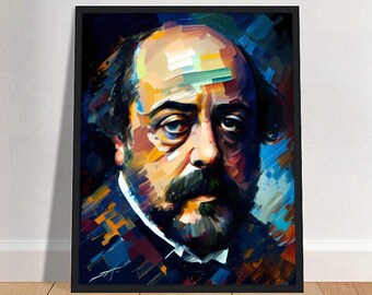 Gustave Flaubert Oil Painting Art Print Portrait POSTER | Classic Literature Physical Wall Art | Mindspring Retreat