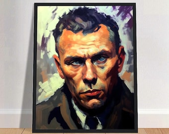 Mikhail Bulgakov Oil Painting Art Print Portrait POSTER 1 | Classic Modern Russian Literature Physical Wall Art | Mindspring Retreat