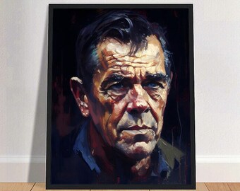 Joseph Campbell Ölgemälde Kunstdruck Portrait POSTER 2 | Heldenreise zur Mythologie Philosophie Kunst | Mindspring Rückzug