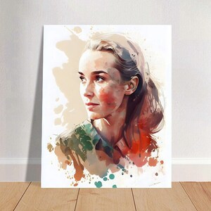 Jane Goodall Watercolor Art Print Portrait POSTER | Biology Primatology Physical Wall Art | Mindspring Retreat