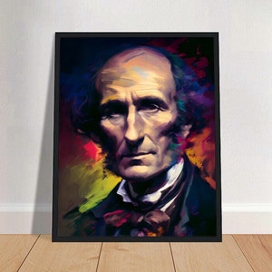 John Stuart Mill Oil Painting Art Print Portrait POSTER 3 | Philosophy English Intellectual Physical Wall Art | Mindspring Retreat