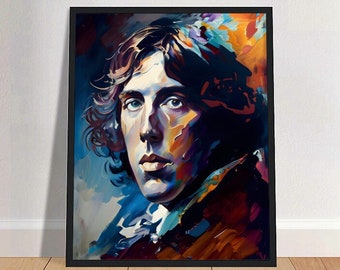 Oscar Wilde Oil Painting Art Print Portrait POSTER 3 | Classic Literature Physical Wall Art | Mindspring Retreat