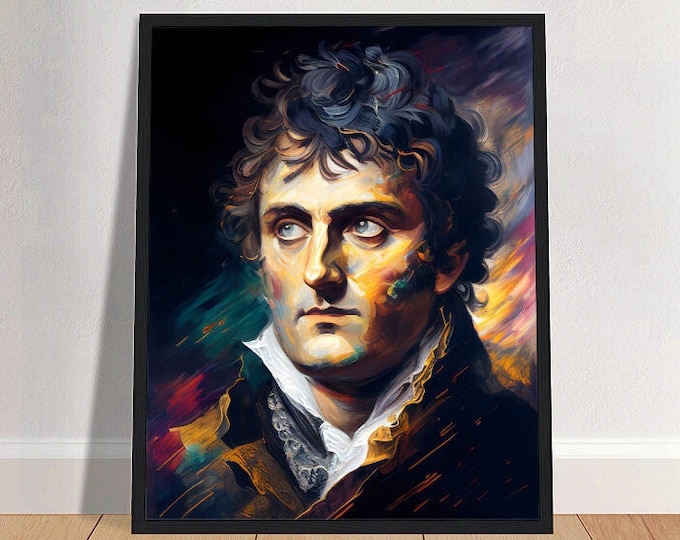 Joseph Fourier Oil Painting Art Print Portrait POSTER | Mathematics Physics French Physical Wall Art | Mindspring Retreat