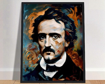 Edgar Allan Poe - Poster motivazionale con citazione 3, decorazione da parete per soggiorno, camera da letto, cornice: 40 x 60 cm