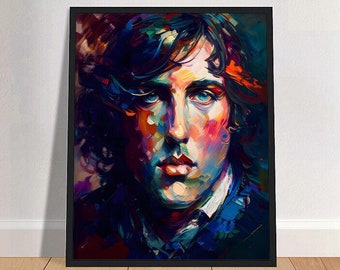 Oscar Wilde Oil Painting Art Print Portrait POSTER 4 | Classic Literature Physical Wall Art | Mindspring Retreat