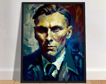 Mikhail Bulgakov Oil Painting Art Print Portrait POSTER 2 | Classic Modern Russian Literature Physical Wall Art | Mindspring Retreat