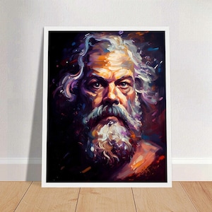 Socrates Oil Painting Art Print Portrait POSTER | Ancient Philosophy Ancient History Physical Wall Art | Mindspring Retreat