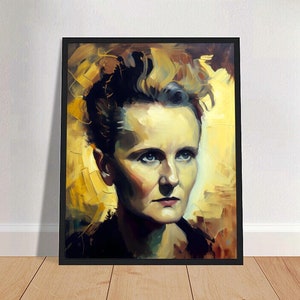 Marie Curie Oil Painting Art Print Portrait POSTER 3 | Science Chemistry Physics Physical Wall Art | Mindspring Retreat
